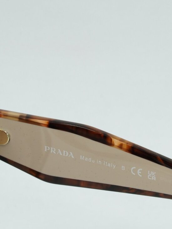Prada PR14WS 01R0A6 Cat Eye Sunglasses - Caramel Tortoise/Powder/Brown Gradient